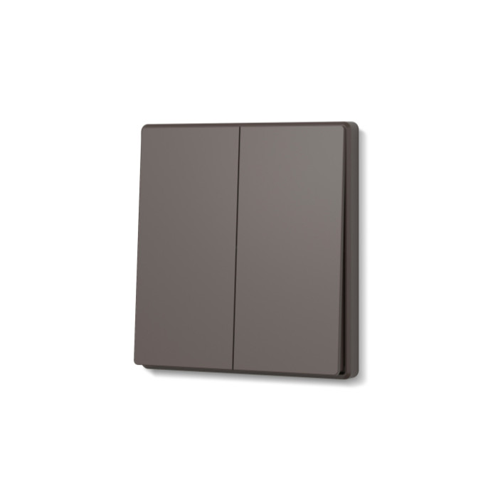 Выключатель двухклавишный мокко VIDEX NOTA (VF-NT-SW2-BR)