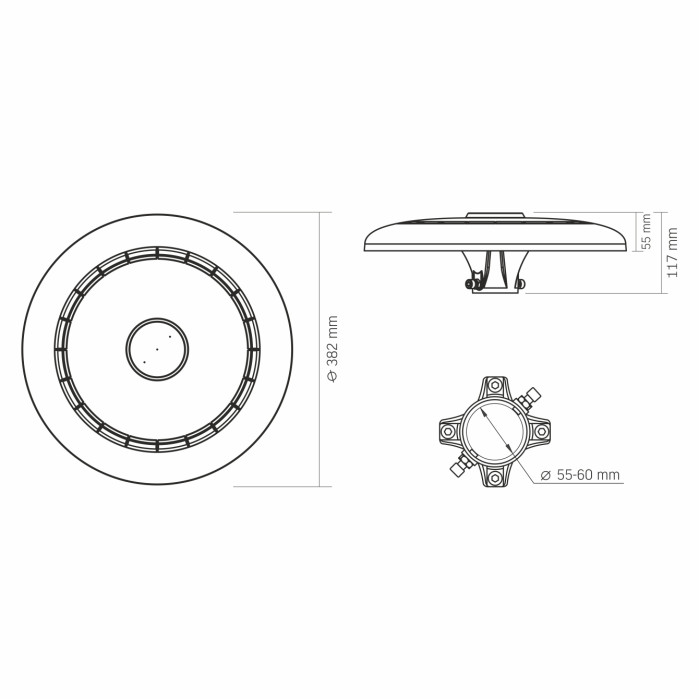 LED светильник парковый VIDEX SLP01 IP65 120W 16800Lm 3000/5000/6500K 220V