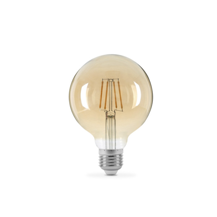 LED лампа TITANUM Filament G95 6W E27 2200К бронза