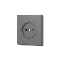 Розетка одинарная без заземления серый графит VIDEX NOTA (VF-NT-SK1-GR)