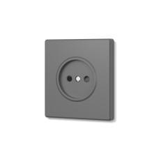 Розетка одинарная без заземления серый графит VIDEX NOTA (VF-NT-SK1-GR)