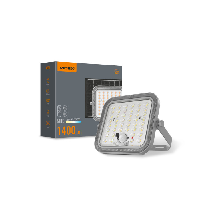 LED прожектор автономный Videx 1400Lm 5000K (VL-FSO4-205-S)28446 LED прожектор автономный Videx 1400Lm 5000K (VL-FSO4-205-S)28446