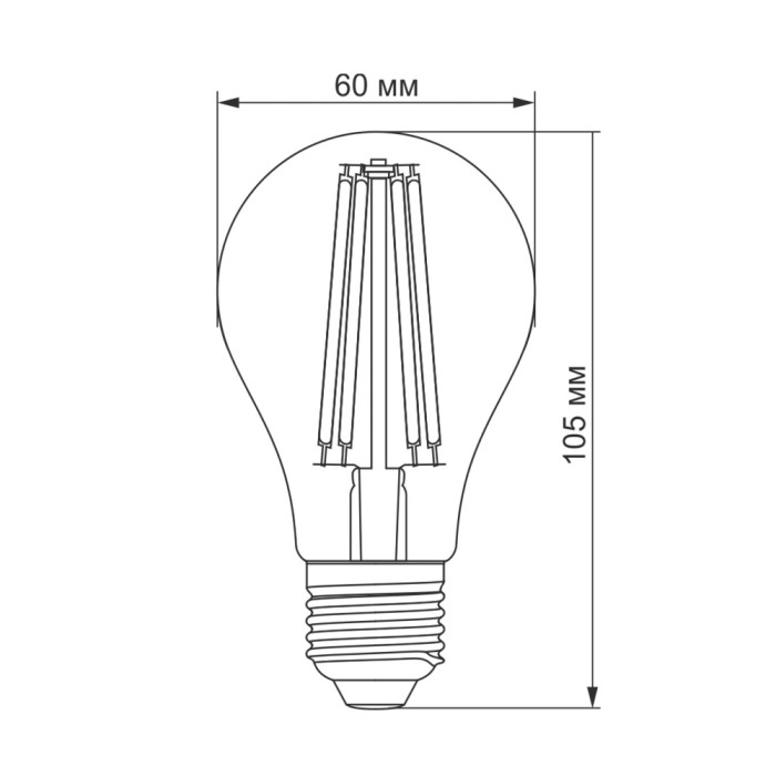 LED лампа TITANUM Filament A60 7W E27 4100К