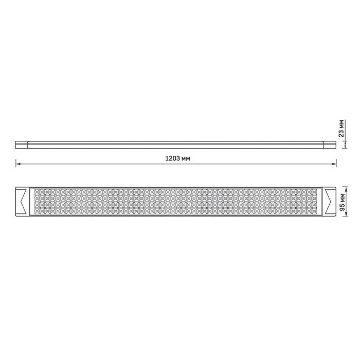 LED світильник лінійний VIDEX 100W 1,2М 5000K