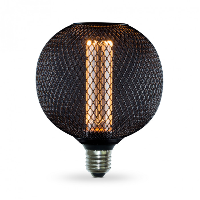 LED лампа VIDEX Filament VL-DBMC125150 4W E27 1800K Black Chainmail style