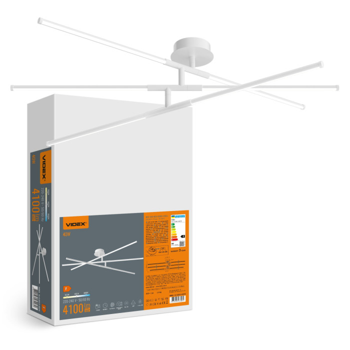 LED потолочный светильник VIDEX CLD013 40W 3000-4000-6000K White