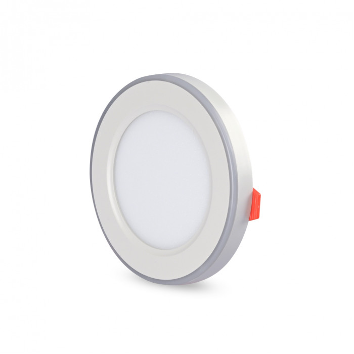 LED светильник встроенный с декоративной подсветкой VIDEX DL4R 6W+3W 5000K+2700K 220V