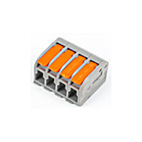 Клеммник быстрого монтажа серый 4п PA (TF-KNG-414) TITANUM