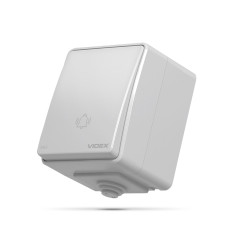 Кнопка дзвінка сіра BINERA IP65 (VF-BNW11DB-G)