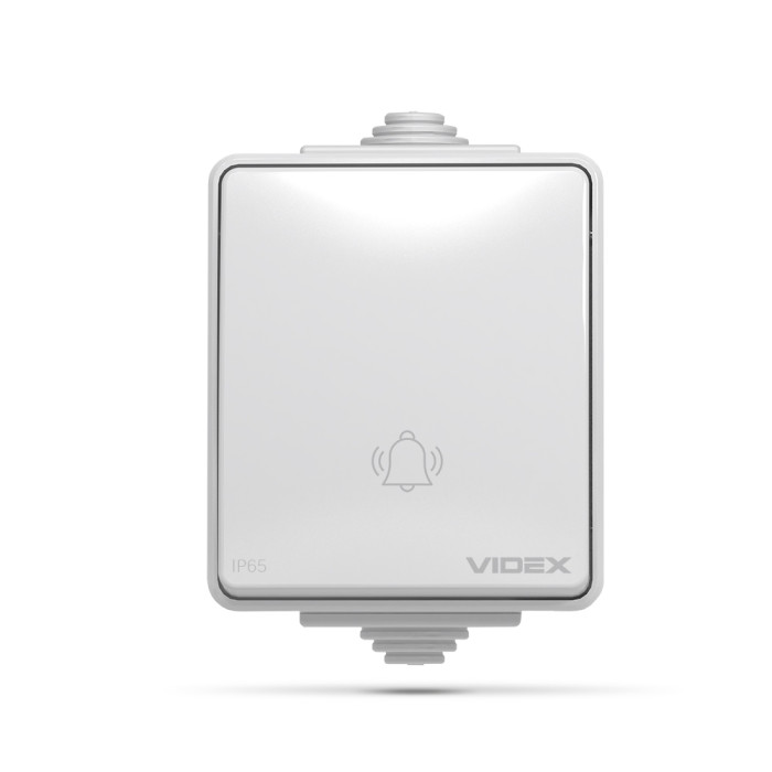 Кнопка дзвінка сіра BINERA IP65 (VF-BNW11DB-G)