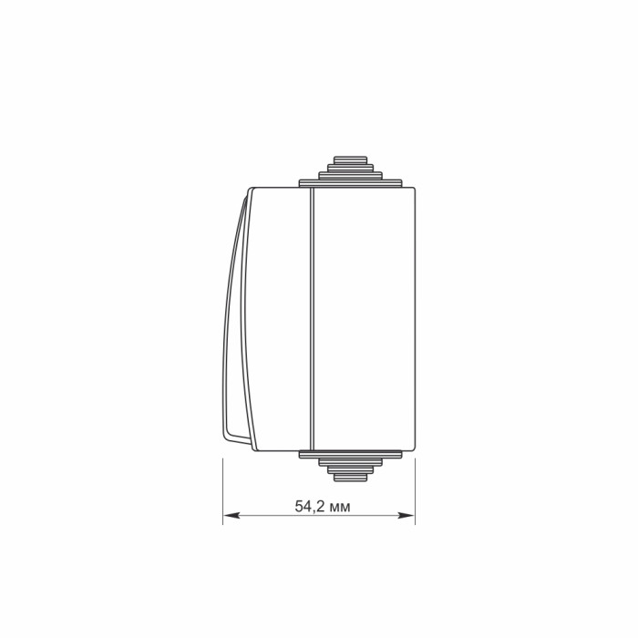 Кнопка дзвінка сіра BINERA IP65 (VF-BNW11DB-G)
