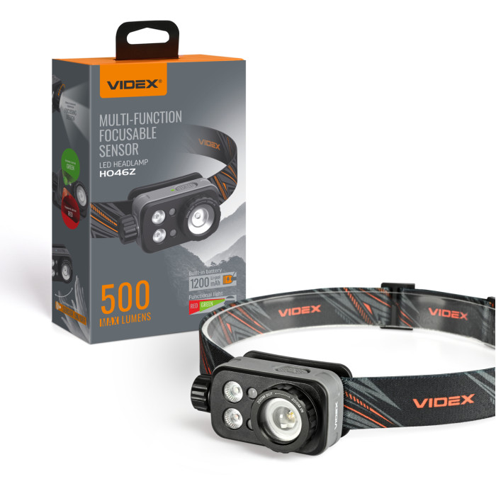 Налобный светодиодный фонарик VIDEX VLF-H046Z 500Lm 5000K
