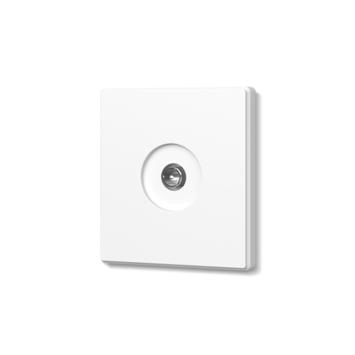 Розетка TV одинарная телевизионная белая матовая VIDEX NOTA (VF-NT-SK1TV-WH)