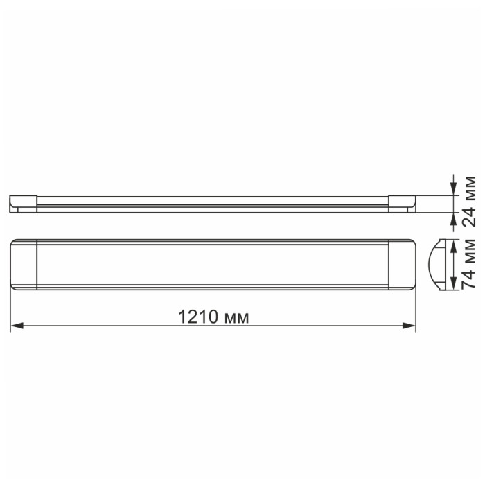 LED світильник лінійний VIDEX 36W 1,2М 4100K