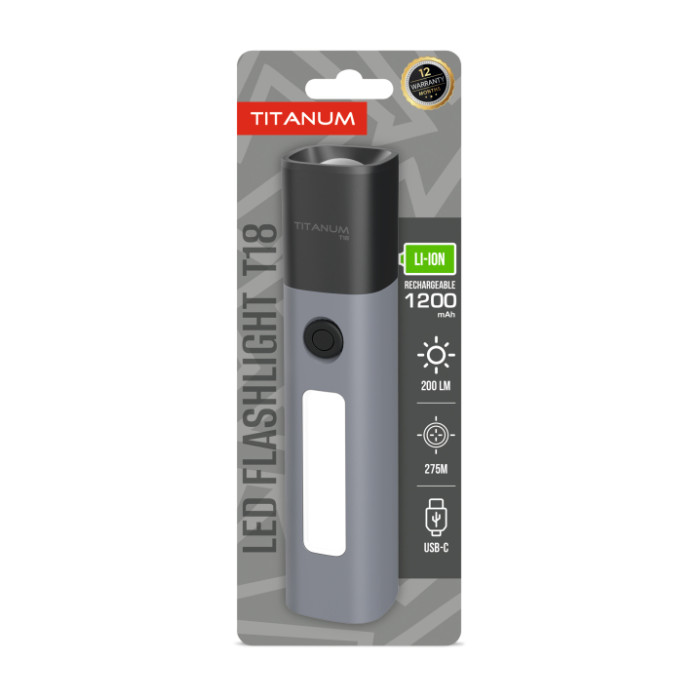 Портативный светодиодный фонарик TITANUM TLF-T18 200Lm