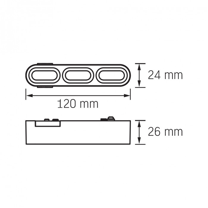 Світильник магнітний трековий VIDEX LD13B 5.5W 4000K 48V Black