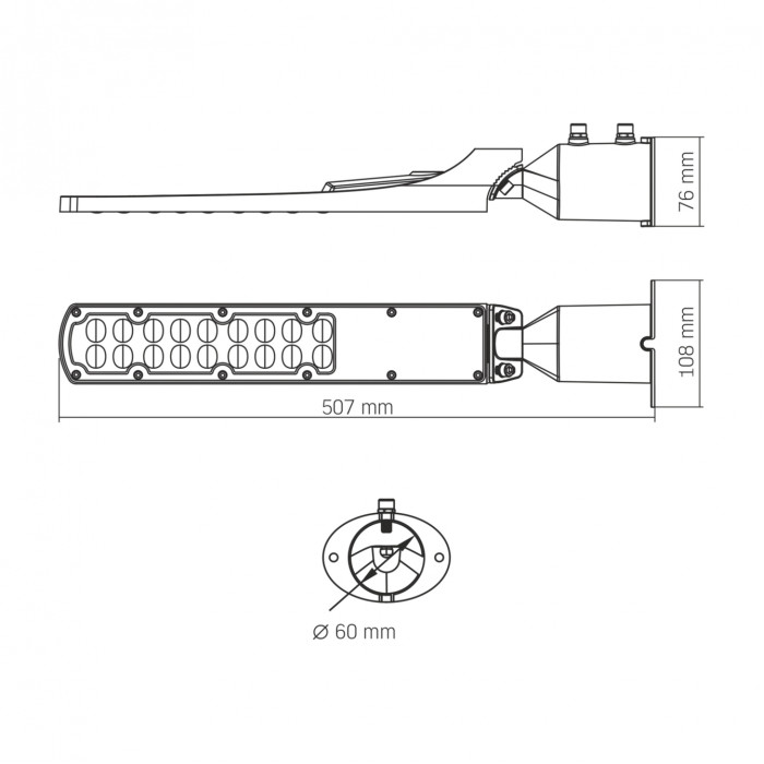 LED ліхтар вуличний VIDEX IP65 SLE18 50W 5000Lm 5000K 220V