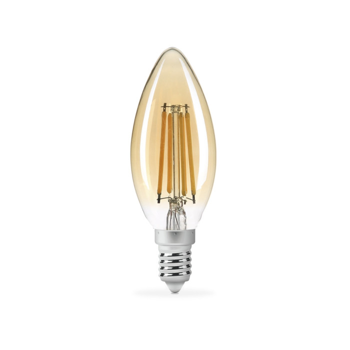 LED лампа TITANUM Filament C37 4W E14 2200К бронза