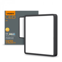 LED Светильник накладной квадрат VIDEX 24W 5000K Black
