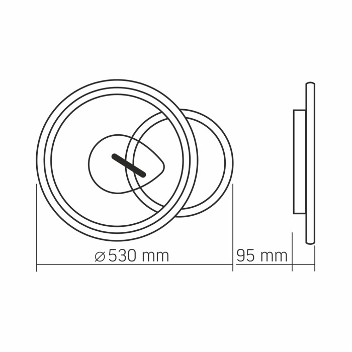 LED светильник функциональный VIDEX DECORA 52W VL-CLD-992-BSL