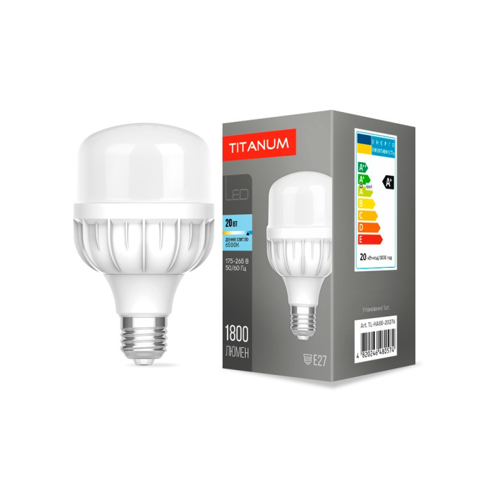 LED лампа TITANUM A80 20W E27 6500К LED лампа TITANUM A80 20W E27 6500К