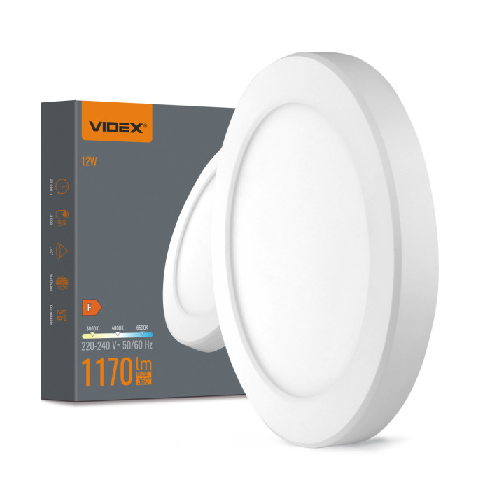 LED светильник круглый VIDEX DL6R 12W 3000K-4000K-6500K White LED светильник круглый VIDEX DL6R 12W 3000K-4000K-6500K White