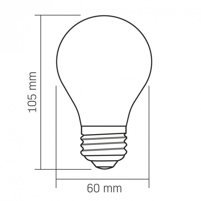 LED лампа VIDEX Filament VL-DA60MO 4W E27 3000K Porcelain dimmable