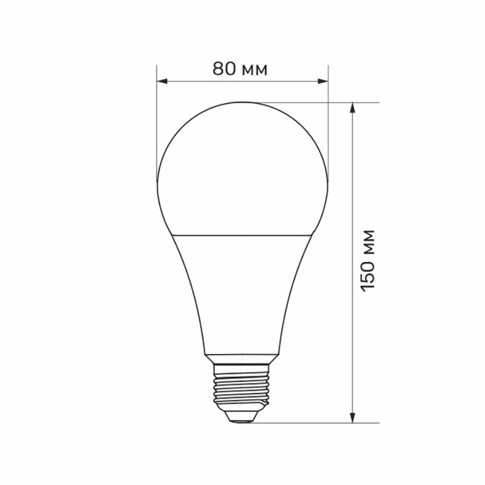 LED лампа TITANUM A80 18W E27 4100К