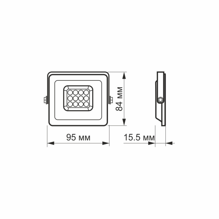 LED прожектор VIDEX F2e 10W 5000K