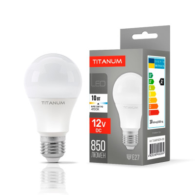 LED лампа TITANUM A60 12V 10W E27 4100К