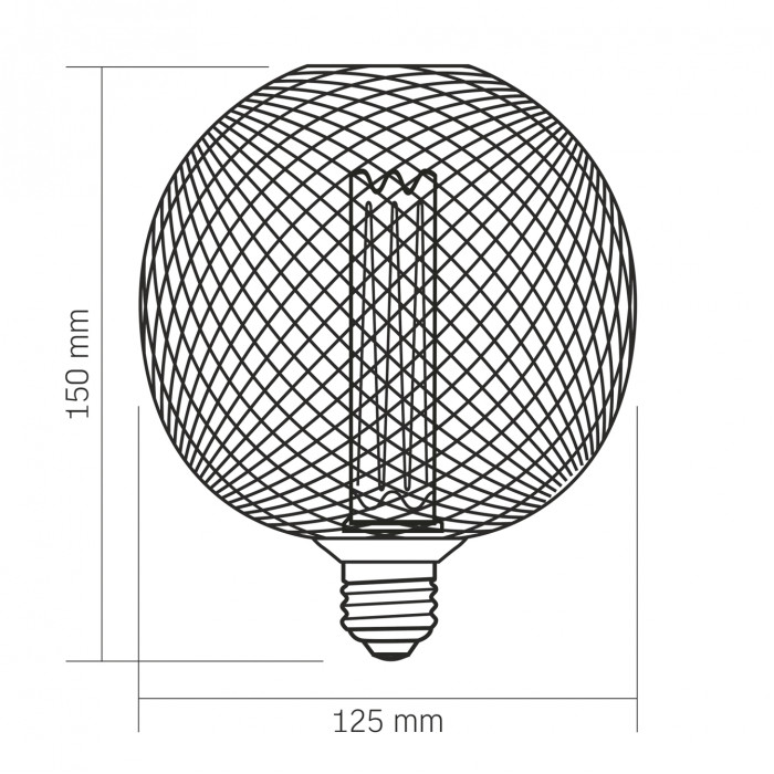 LED лампа VIDEX Filament VL-DWMC125150 4W E27 1800K White Chainmail style