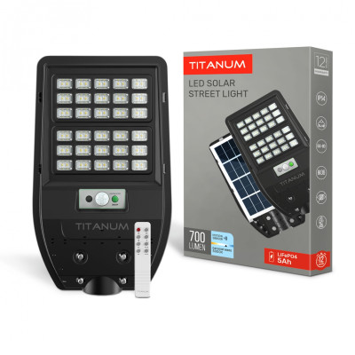 LED светильник солнечный IP54 TITANUM 700Lm 5000K Сенсорный