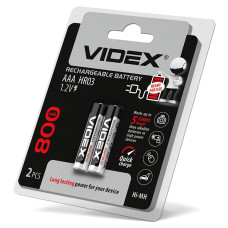 Акумулятори Videx HR03/AAA 800mAh double blister/2шт