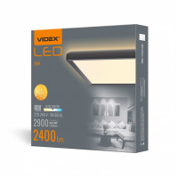 LED світильник з декоративною підсвіткою квадратний VIDEX DL3S 24W 4000K Чорний