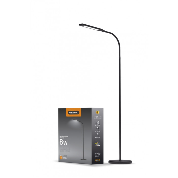 LED торшер черный VIDEX VL-TF0702B 8W 3000-5500K LED торшер черный VIDEX VL-TF0702B 8W 3000-5500K