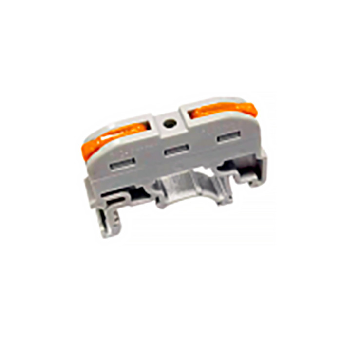 Клемник швидкого монтажу DIN 1+1п сірий PA (TF-KND-221) TITANUM