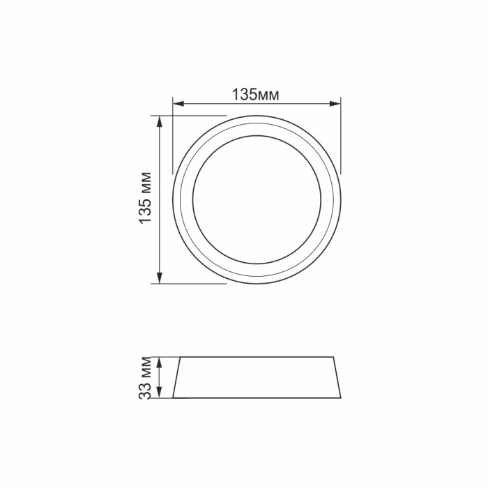 LED Світильник круглий накладний TITANUM 12W 5000K