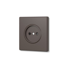 Розетка одинарная без заземления мокко VIDEX NOTA (VF-NT-SK1-BR)
