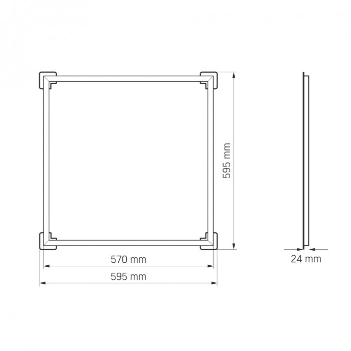 LED панель разборная ART VIDEX 40W 5000K