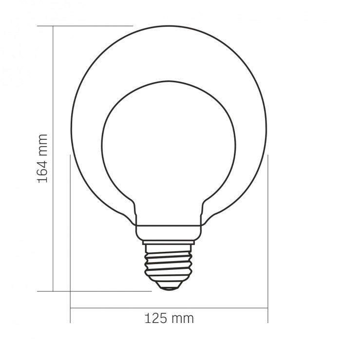 LED лампа VIDEX Filament VL-DG125-BB80LF 3.5W E27 3000K Bulb in bulb