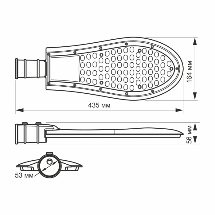 Ліхтар вуличний  LED VIDEX  IP65 50W 6500K 220V(VL-SLE15-506)26457
