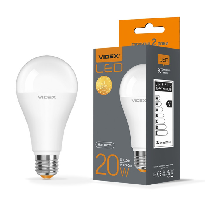 LED лампа VIDEX A65e 20W E27 4100K LED лампа VIDEX A65e 20W E27 4100K