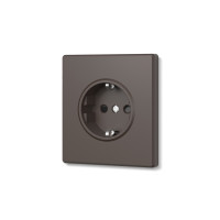 Розетка одинарная с заземлением мокко VIDEX NOTA (VF-NT-SK1G-BR)