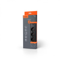 Мережевий подовжувач VIDEX ONCORD з/з 4п 3м (3x1.5мм) з кнопкою Black