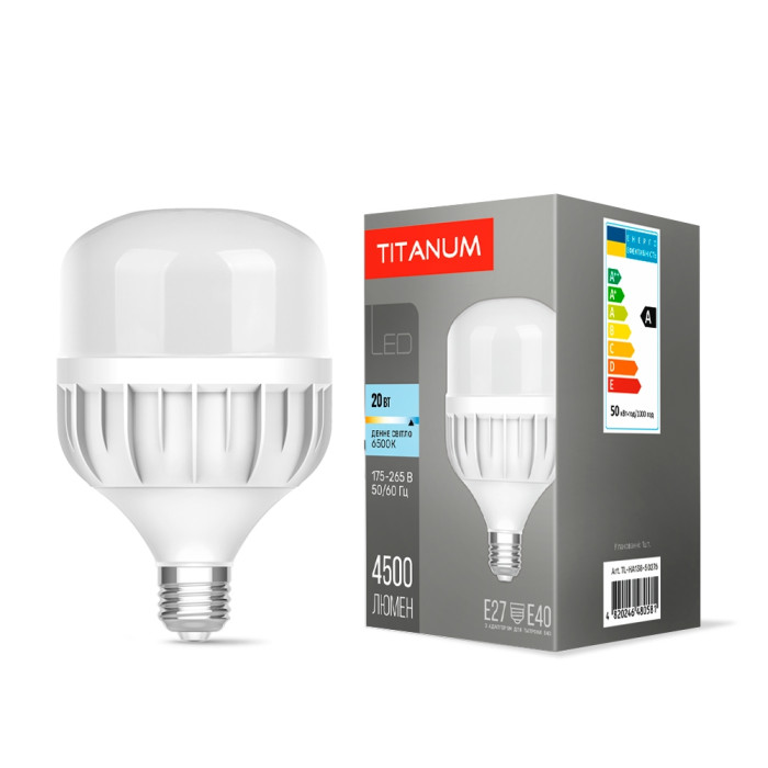 LED лампа TITANUM A138 50W E27 6500К LED лампа TITANUM A138 50W E27 6500К
