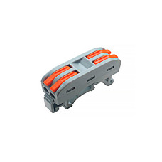 Клемник швидкого монтажу DIN 2+2п сірий PA (TF-KND-222) TITANUM