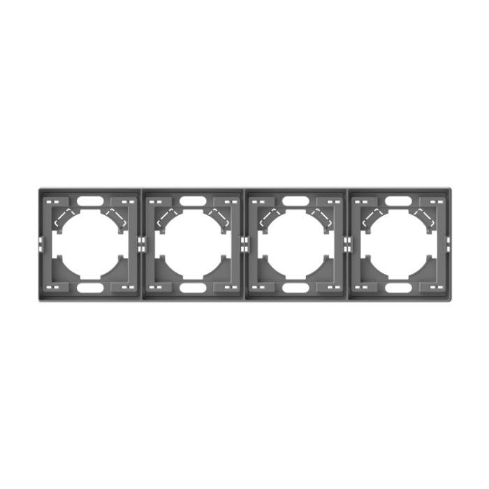 Рамка серый графит на 4 места горизонтальная VIDEX NOTA (VF-NT-FR4H-GR)