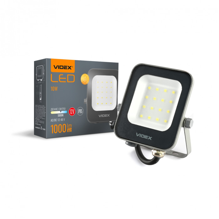 LED прожектор VIDEX F3e 1000Lm 5000K AC/DC 12-48V LED прожектор VIDEX F3e 1000Lm 5000K AC/DC 12-48V
