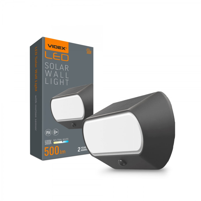 LED світильник автономний настінний IP54 VIDEX VL-BHSO-001-S 500Lm 5000K