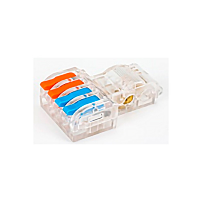 Клемник швидкого монтажу Т-подібний 2+4п сірий PA (TF-KNT-24-T) TITANUM